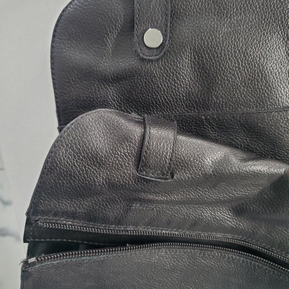 Franco Sarto Castor Leather Knee High Boots Black Size 8.5 Riding Boots - Picture 5 of 7